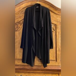 H by bordeaux Black Open Front Knit Jacket